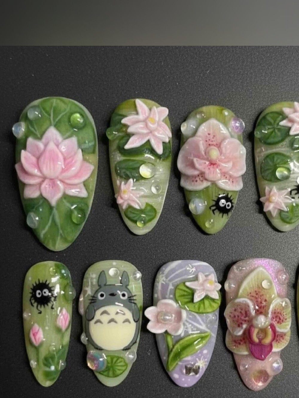 Studio Ghibli Totoro Nails